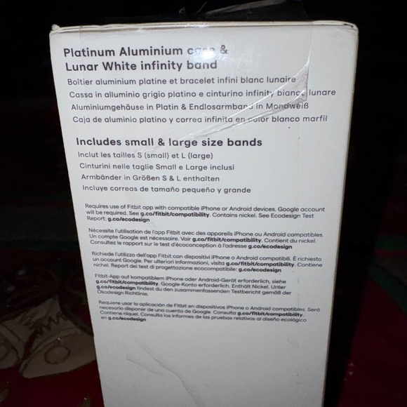 New Fitbit Sense 2 Advanced Health and Fitness Smartwatch, Lunar White/Platinum - Picture 11 of 11